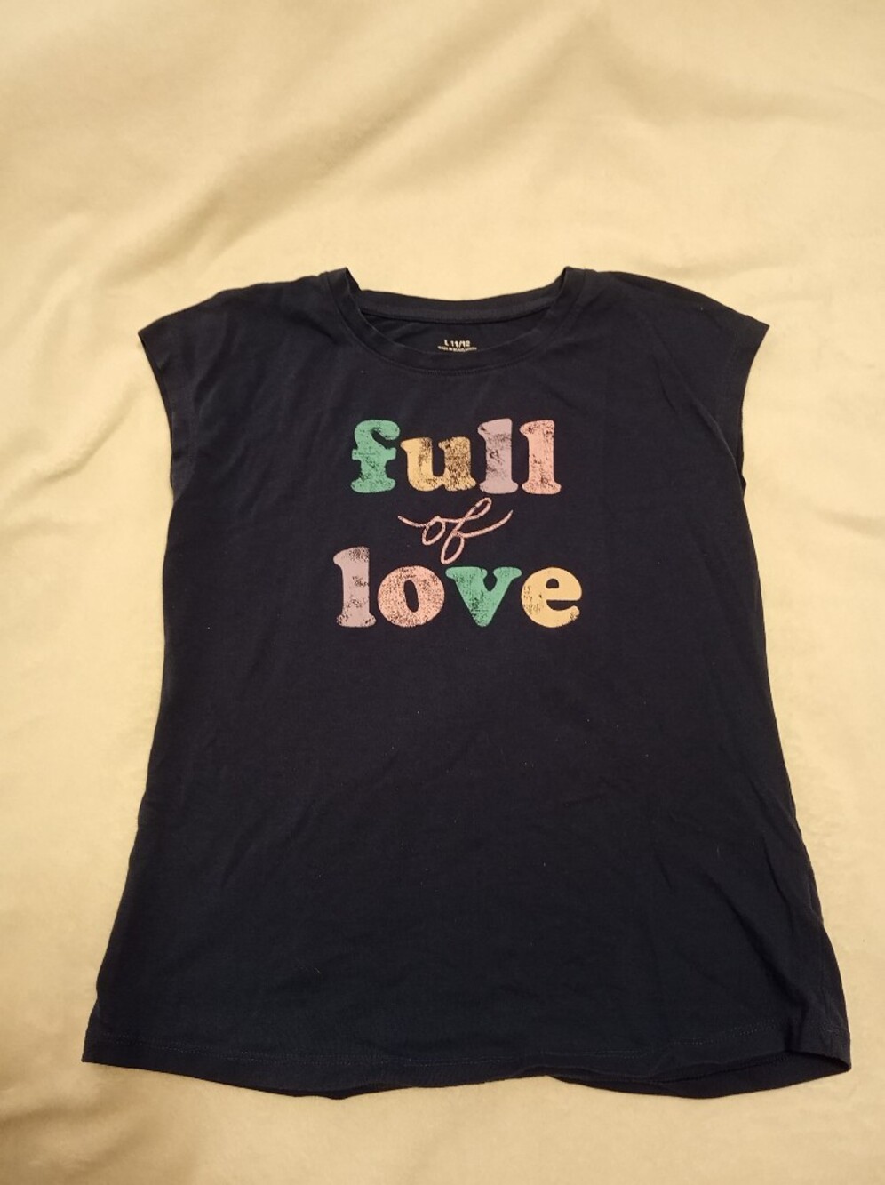 Navy "Full of Love" Graphic Tee for Kids